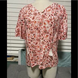 Dr. 2 paisley print womens blouse